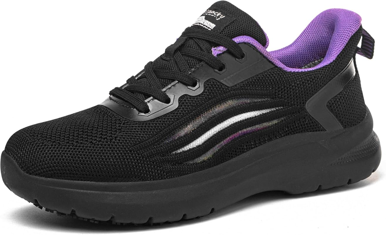 Treesky Ultra Lightweight Non-Slip Work Shoes for Women, Slip Resistan