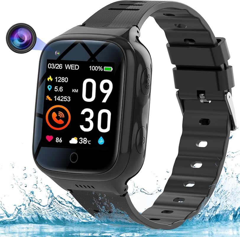 Waterproof 4G GPS Smart Watch for Seniors with Real-Time Tracking, Vid