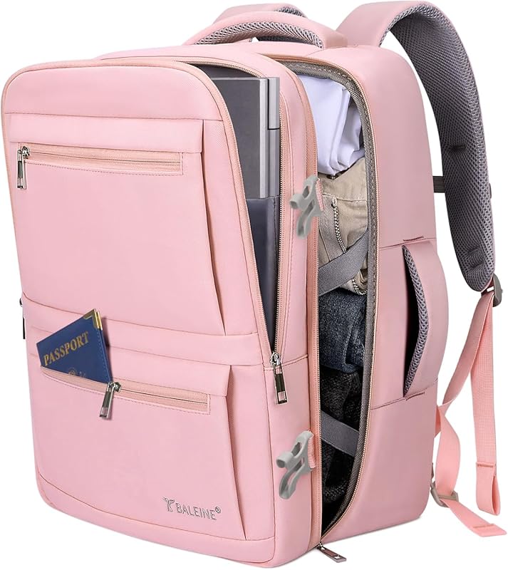 BALEINE Large Travel Backpack for Women & Men, Sturdy Carry On Laptop 