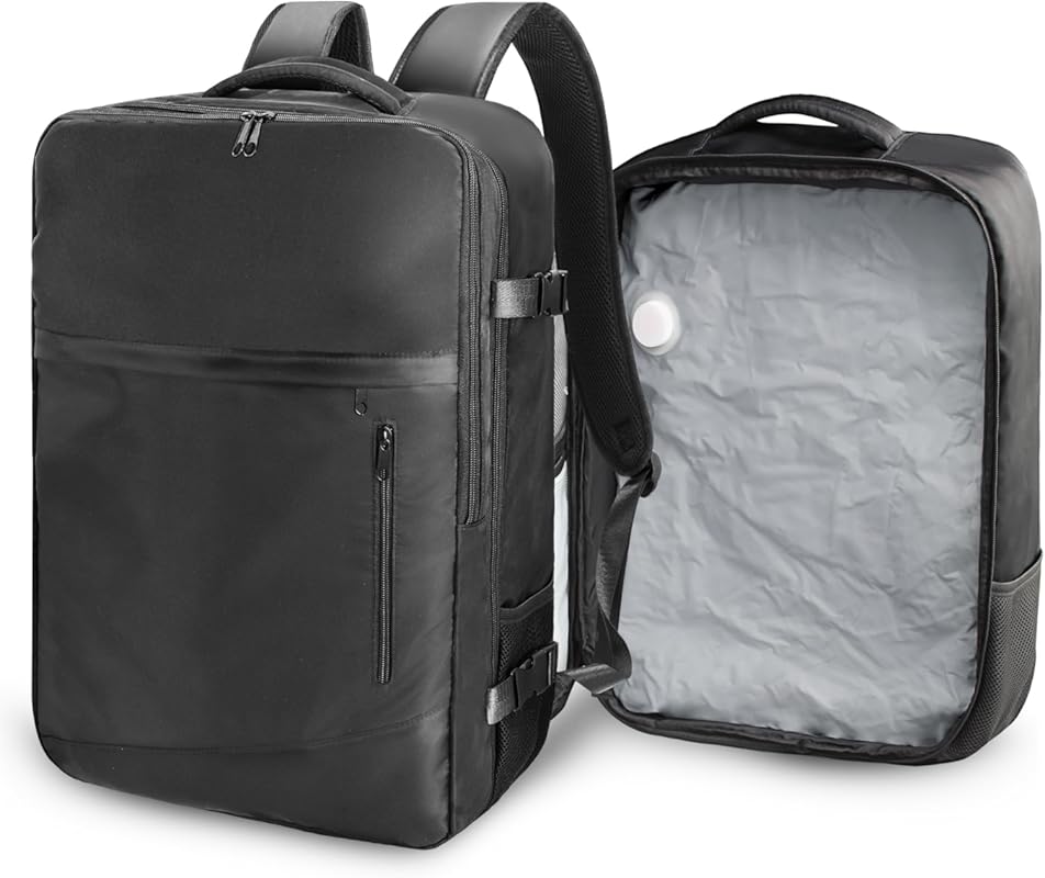 SUOCO 60L Travel Backpack with Vacuum Seal Compression, Portable Pump,