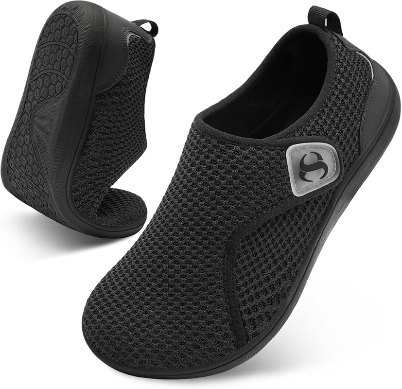 Women's Comfortable Wide Diabetic Walking Shoes with Adjustable Fit an