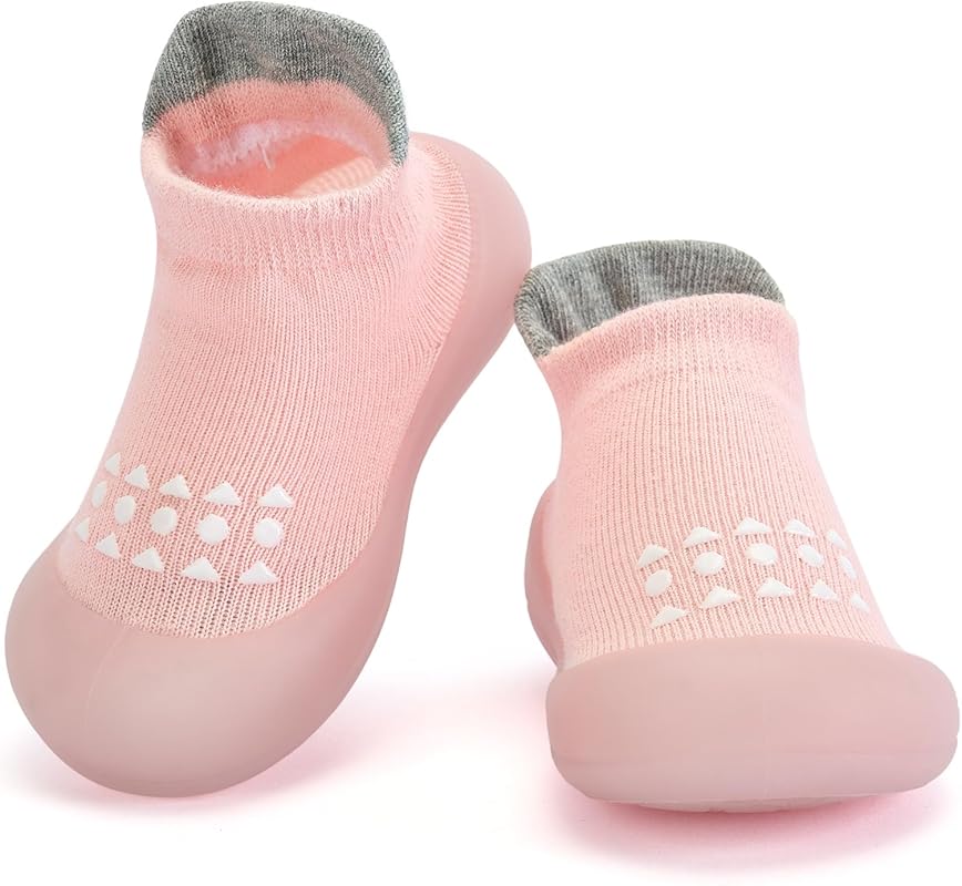 BACSAC Infant Baby Sock Shoes with Soft Rubber Sole Non-Slip Breathabl