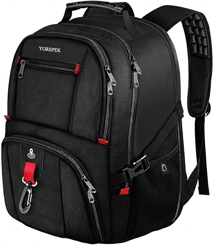 YOREPEK Anti-Theft Travel Backpack for Men with RFID Blocking, AirTag 