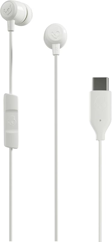 Skullcandy Jib USB-C Wired Earbuds with Noise Isolating Fit, In-Line M