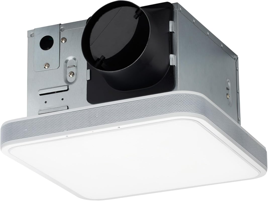 Homewerks Smart Bathroom Fan with Alexa, Color Changing LED, Bluetooth
