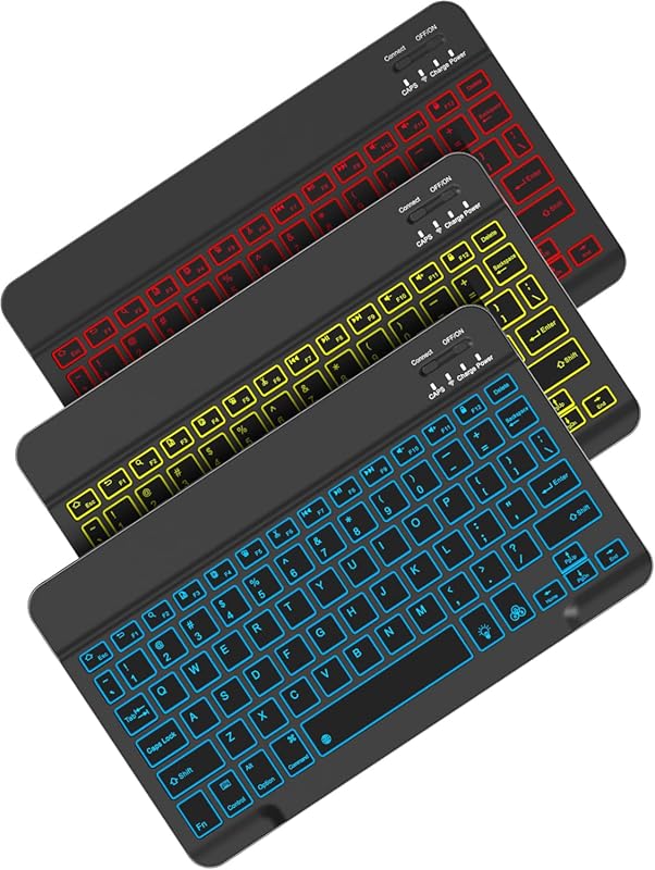 Backlit Bluetooth Wireless Keyboard for Phone, Tablet, iPad, MacBook, 