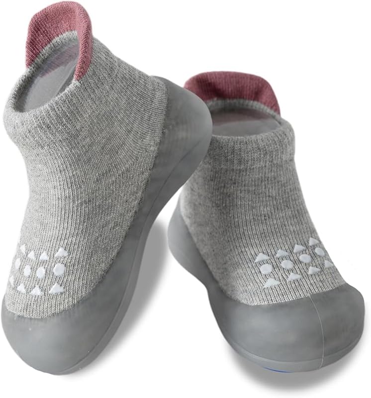 Hstyle Soft Rubber Sole Baby Sock Shoes Non-Slip Sneakers for Infant B