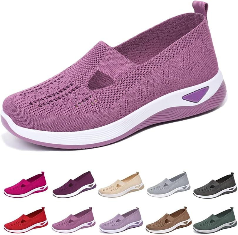 2026 Orthowalkway Women's Orthopedic Walking Shoes, Breathable Woven S