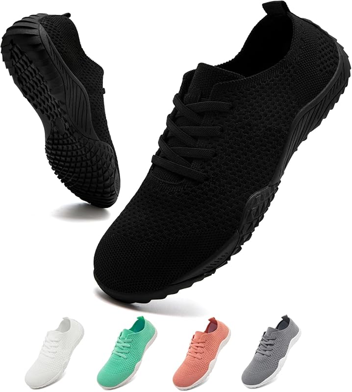 WCIDFY Women's Barefoot Zero Drop Gym Shoes, Lightweight, Non-Slip, Br