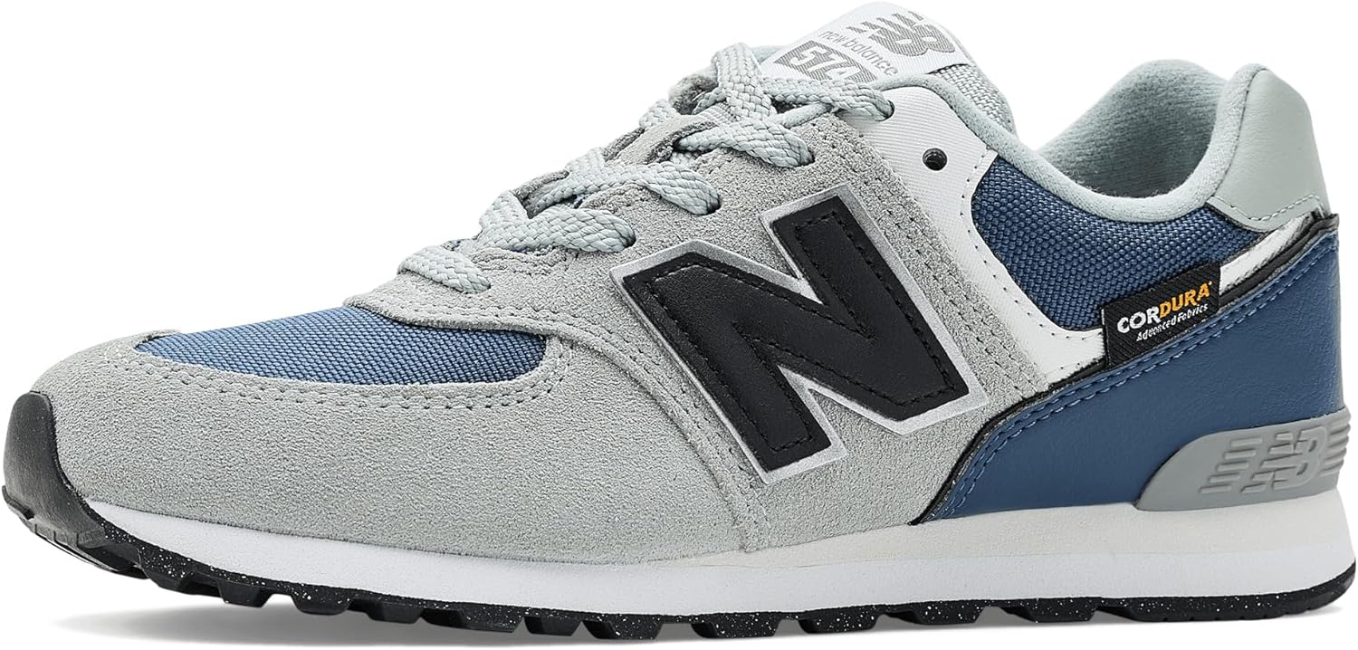 New Balance Kids' 574 V1 Lace-Up Sneakers with Durable Design and Comf