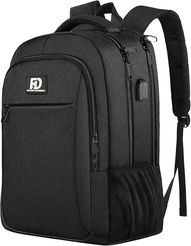 Large Business Travel Laptop Backpack, Anti-Theft Slim Design Fits 18 