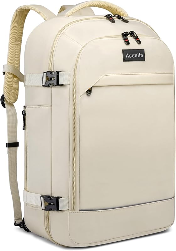 Asenlin 30L Large Travel Backpack for 15.6 Inch Laptops, Flight Approv