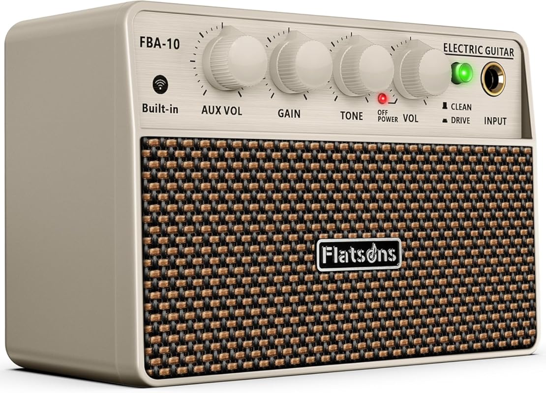 FBA-10 10W Mini Electric Guitar Amp with Clean/Drive Channels, USB-C R