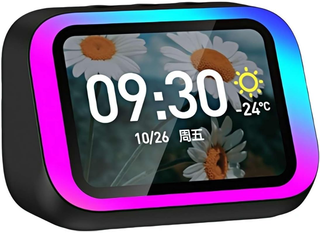 Smart Alarm Clock with Bluetooth 5.4 Speaker, Dynamic RGB Light, Hi-Fi