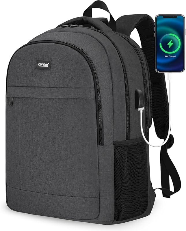 TANTOMI 17 Inch Water Resistant Travel Laptop Backpack with Anti-Theft