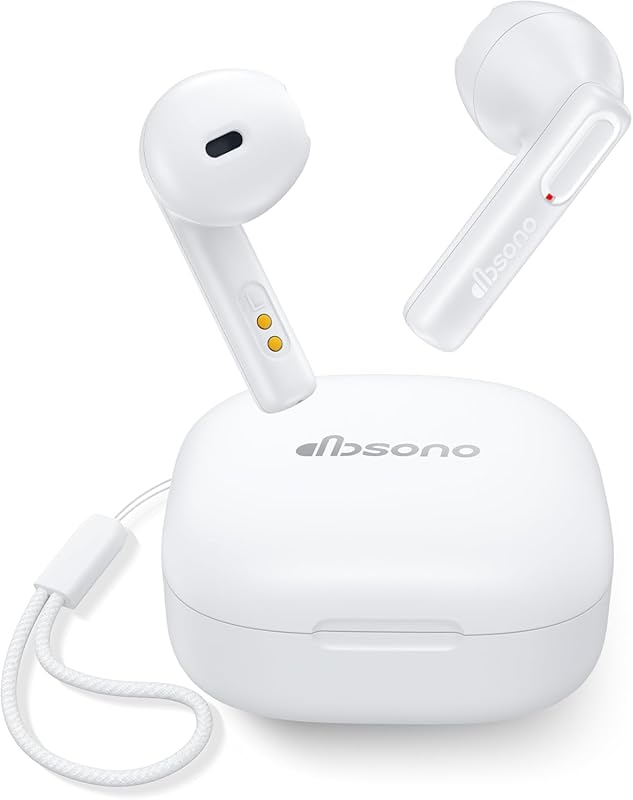 True Wireless Bluetooth Earbuds Ultra-Lightweight with Mic, Waterproof