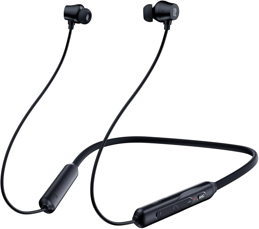 Rythflo Active Noise Cancelling Neckband Bluetooth Headphones with 3 A