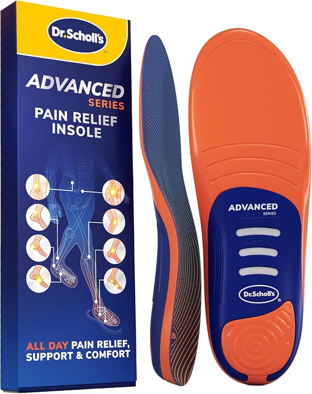 Dr. Scholl’s Advanced Pain Relief Orthotic Insoles for Men and Women, 