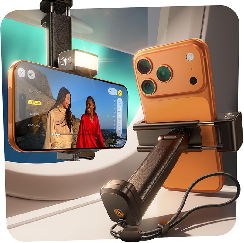 LISEN Airplane Travel Essentials LED Phone Stand Holder for Desk, Crui