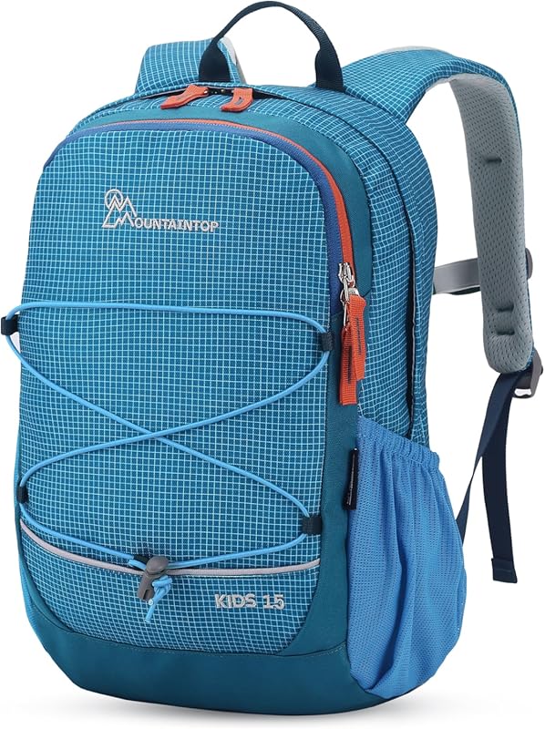 MOUNTAINTOP 15L Lightweight Hiking Backpack for Kids Ages 5-7, Durable