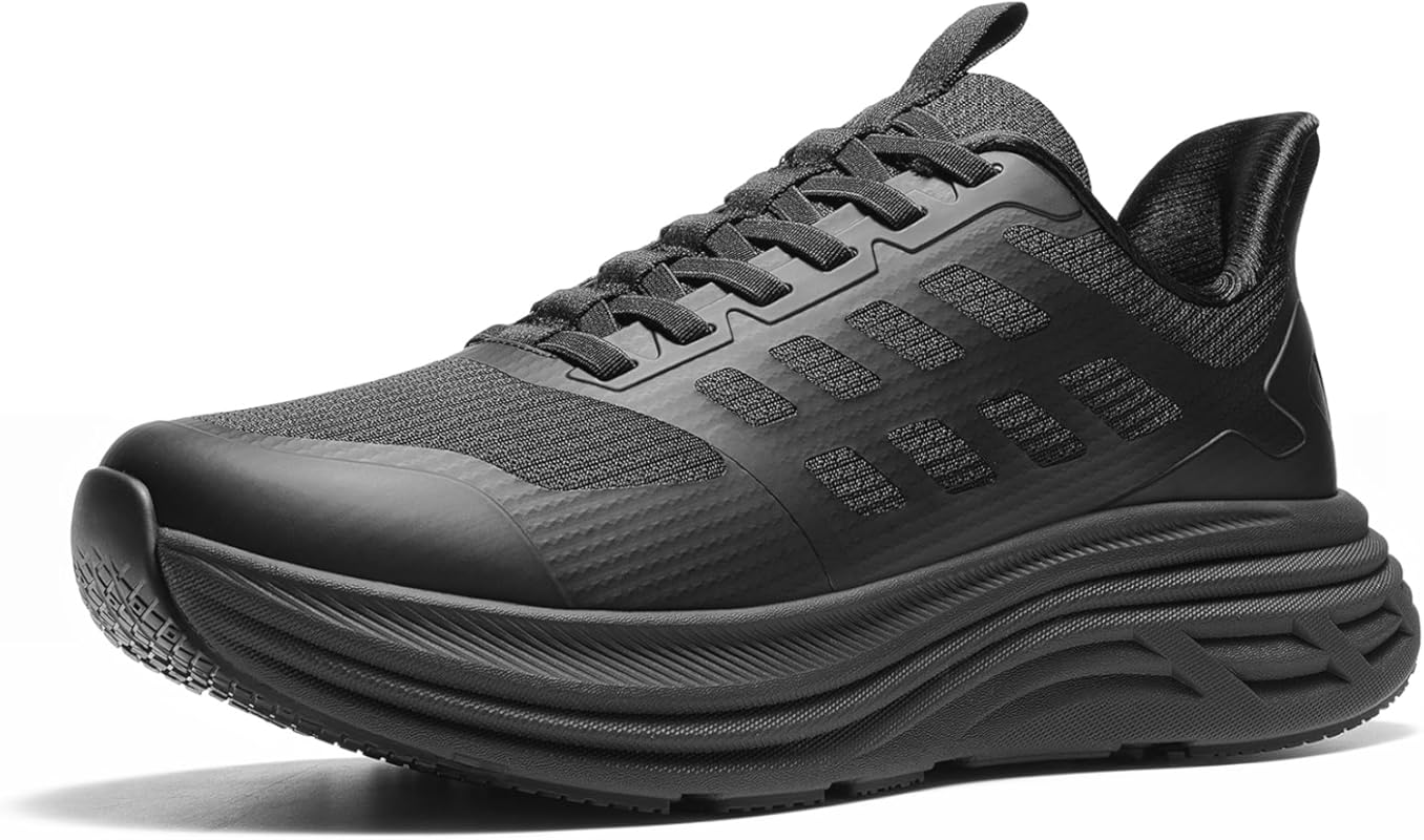 NORTIV 8 Men's Slip-On Walking Shoes with Cushioning and Hands-Free De