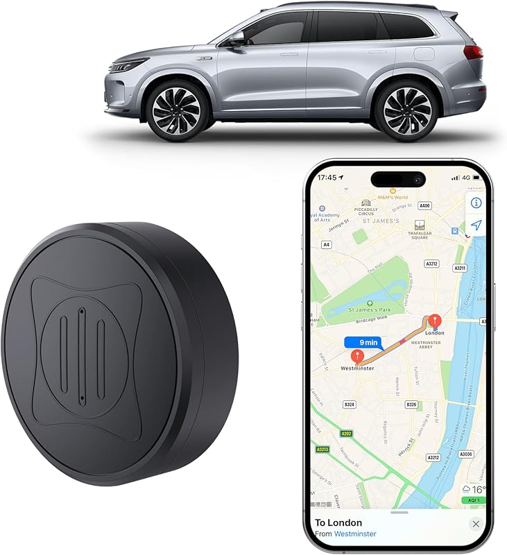 Mini GPS Tracker for Vehicles with Hidden Magnetic Design, Real-Time T