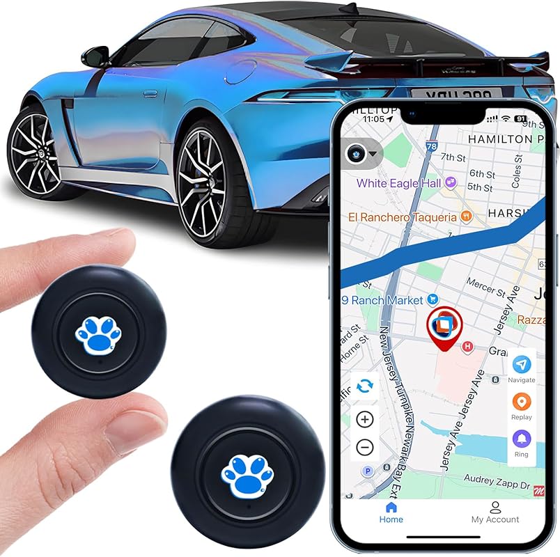 Portable Magnetic GPS Tracker for Vehicles, Kids, Dogs, and Trucks wit