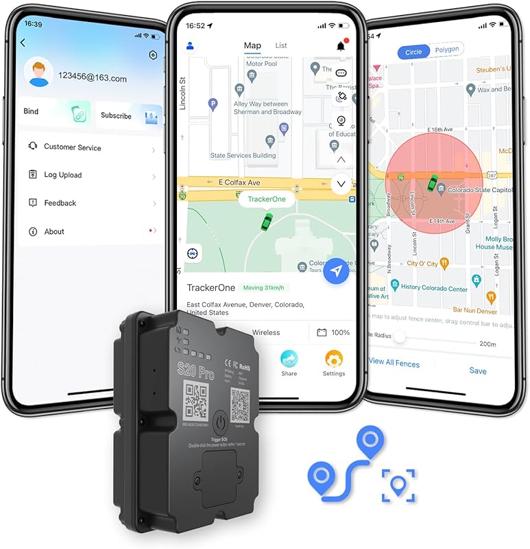 4G Vehicle GPS Tracker with 7-Month Battery, Geo-Fence, Unlimited Dist