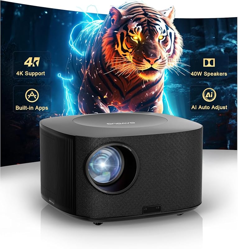 ONOAYO ONO5Pro 2.0 4K Smart Movie Projector with 3000 ANSI Lumens, WiF