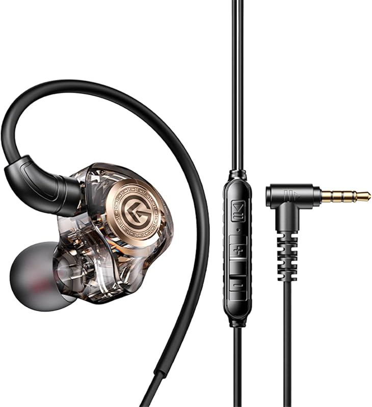 In Ear Gaming Earbuds with Mic, Dual 3.5mm & Type-C, 10mm Drivers, Dee