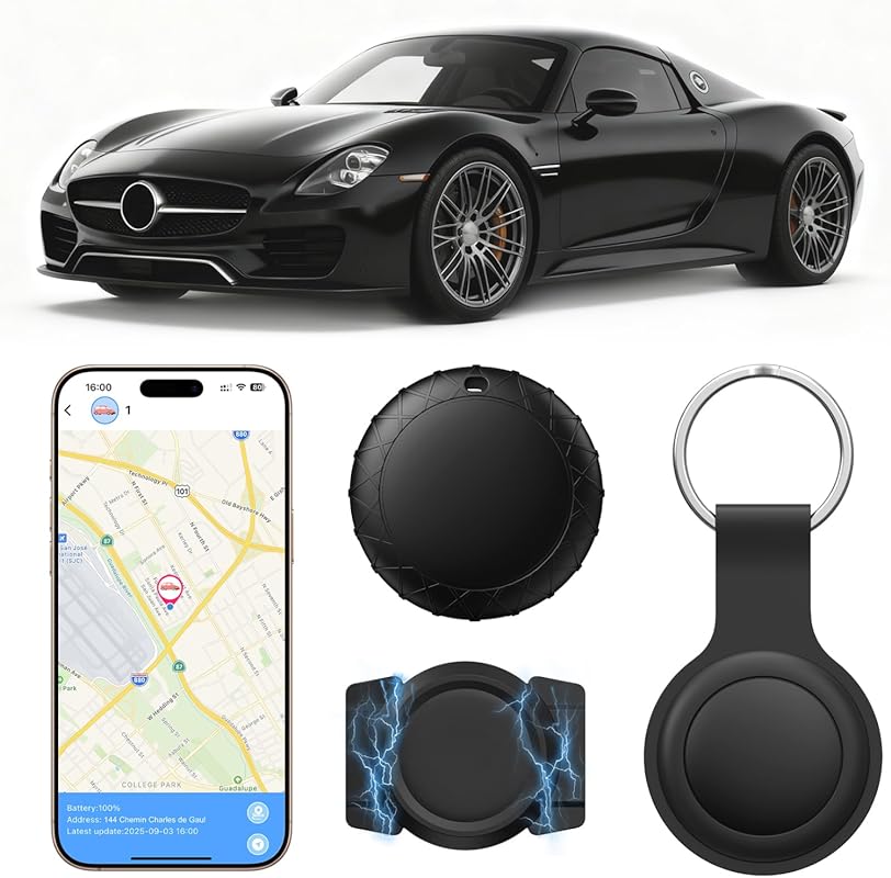 Magnetic GPS Tracker for Vehicles, No Subscription or SIM, Works with 