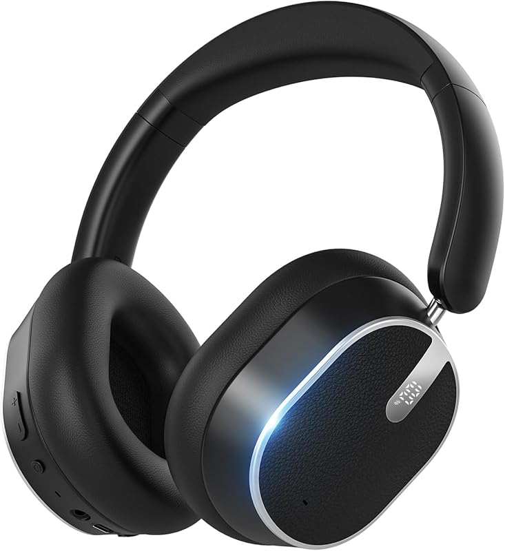 Hybrid Active Noise Cancelling Bluetooth Headphones with 60H Playtime,