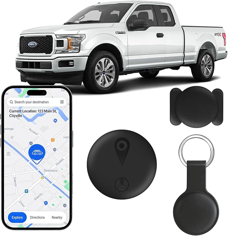 GPS Tracker for Vehicles with 365-Day Battery, No Subscription or SIM,