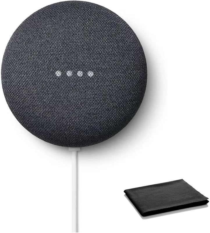 Google Nest Mini Bluetooth Speaker 2nd Gen, Multi-Language Assistant, 