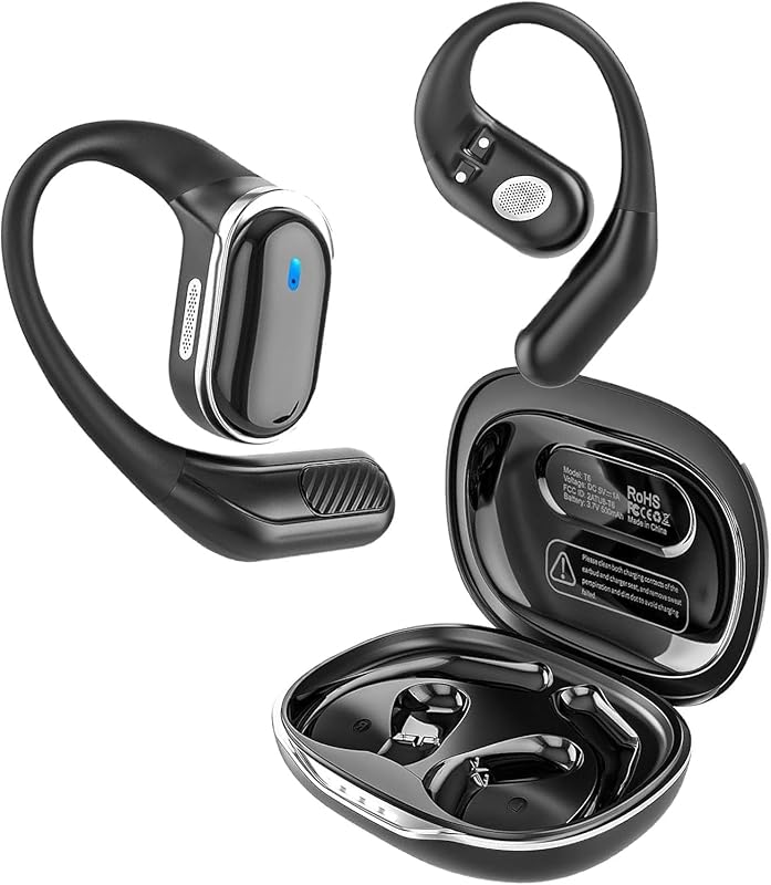 Open Ear Wireless Earbuds Bluetooth 5.4 with 50H Playtime, ENC Noise C