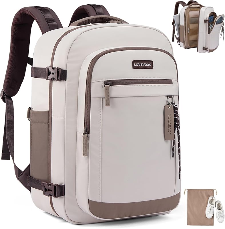 LOVEVOOK 40L TSA Approved Carry On Backpack Waterproof Fits 15.6