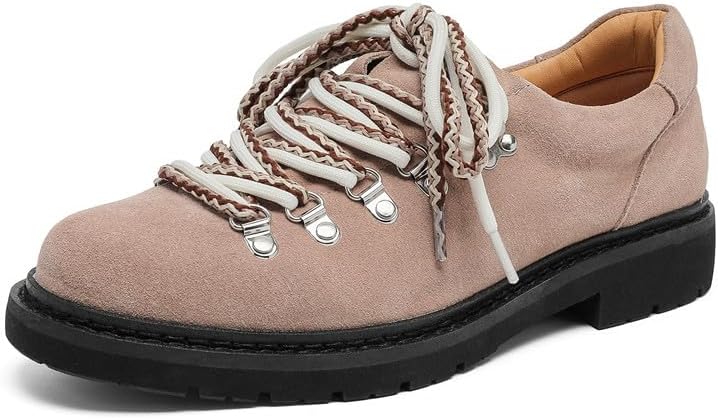 Santimon Men's Faux Grain & Suede Leather Lace-Up Oxford Sneakers, Ant