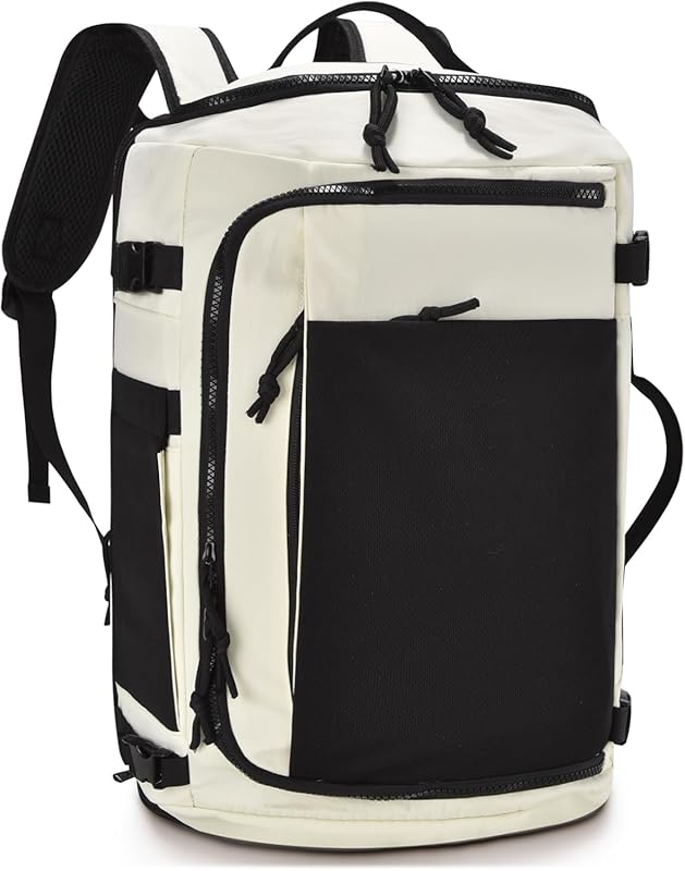 Expandable 30-35L Carry On Travel Backpack with Shoe Compartment and W