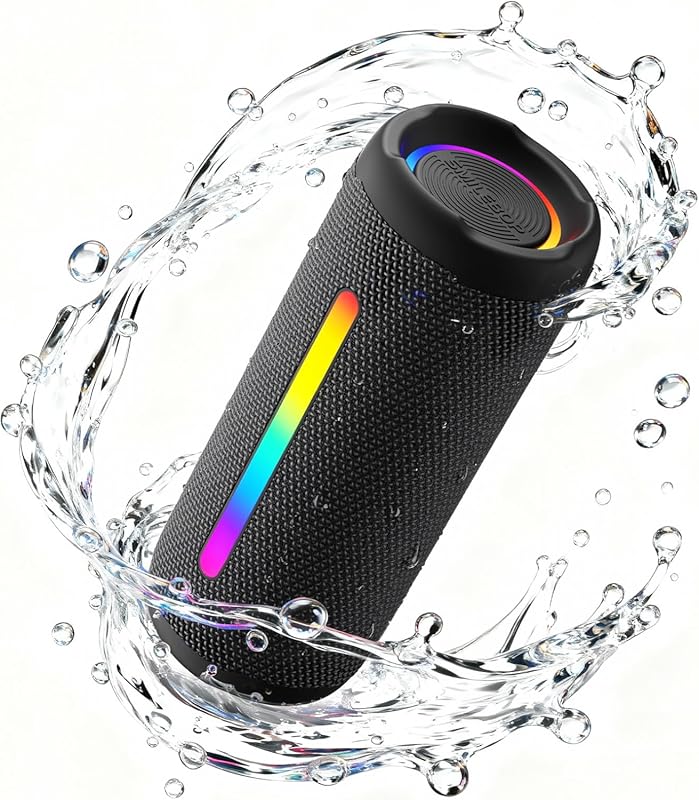 Portable 40W Bluetooth Speaker with IP67 Waterproof, 40H Playtime, RGB