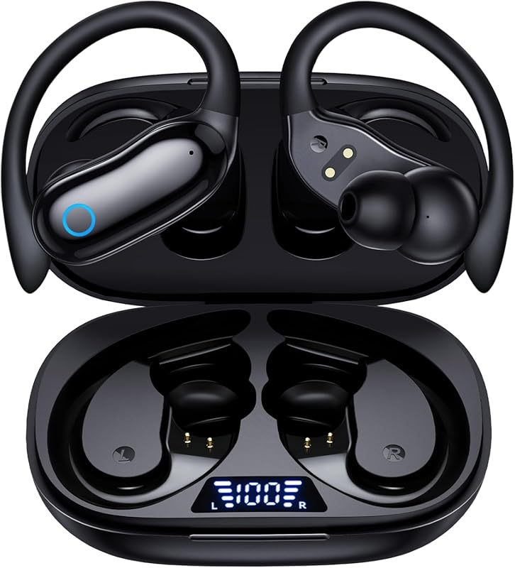 GNMN Active Noise Cancelling Wireless Earbuds with 96hr Playback, IPX7