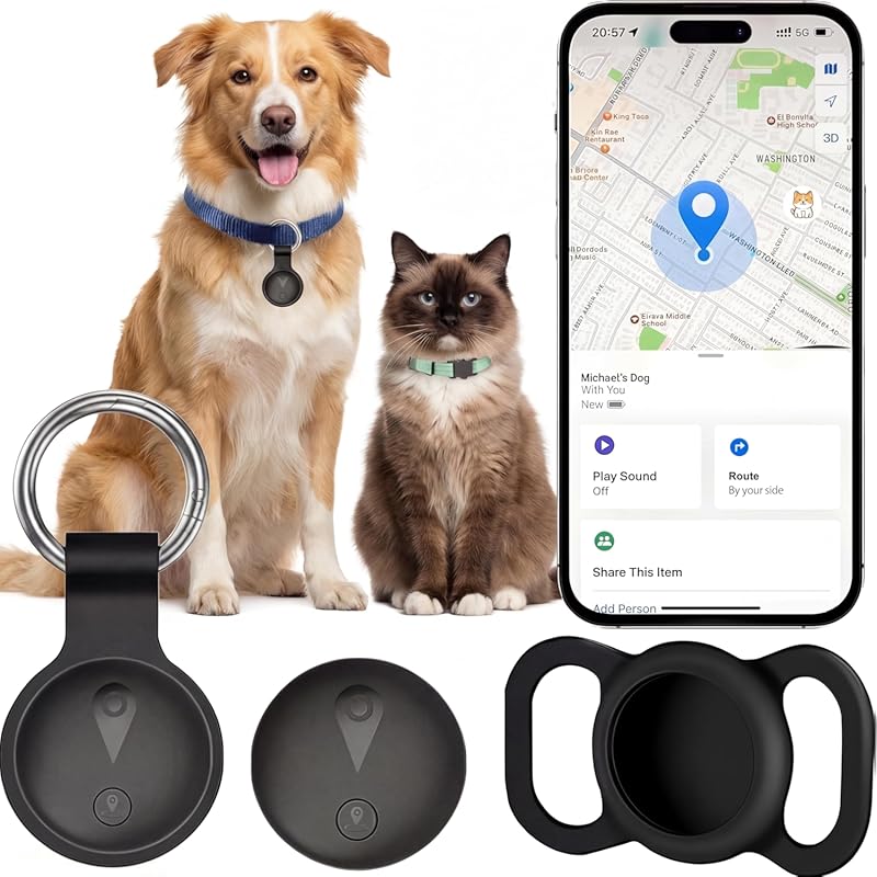 GPS Tracker for Dogs with Smart Collar, Real-Time Location, No Monthly