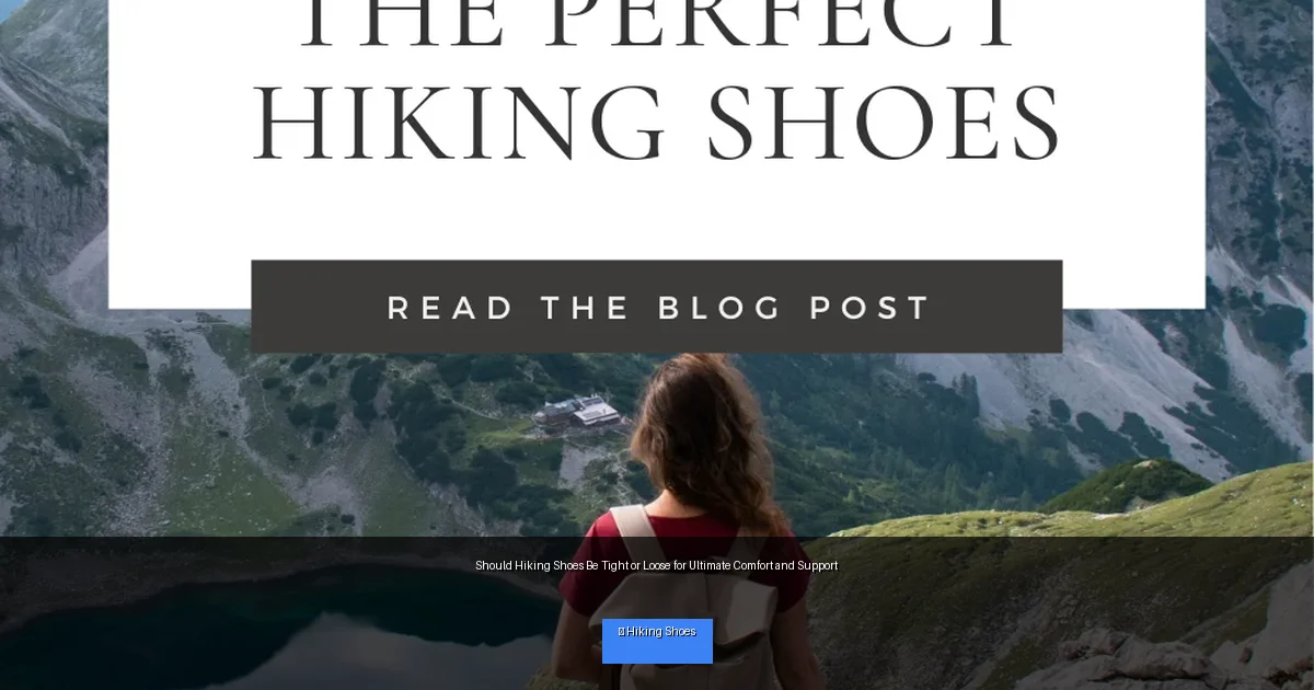 Should Hiking Shoes Be Tight or Loose for Ultimate Comfort and Support