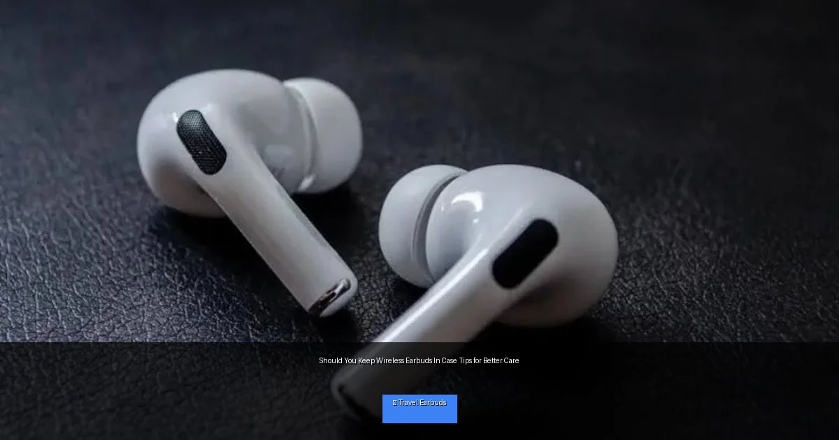 Should You Keep Wireless Earbuds In Case Tips for Better Care
