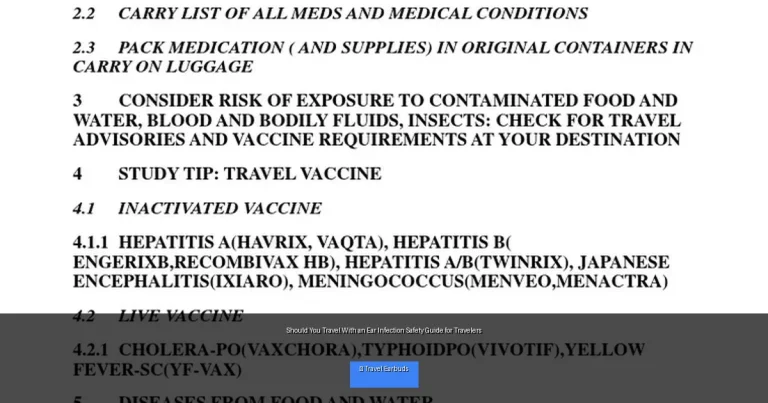 Should You Travel With an Ear Infection Safety Guide for Travelers