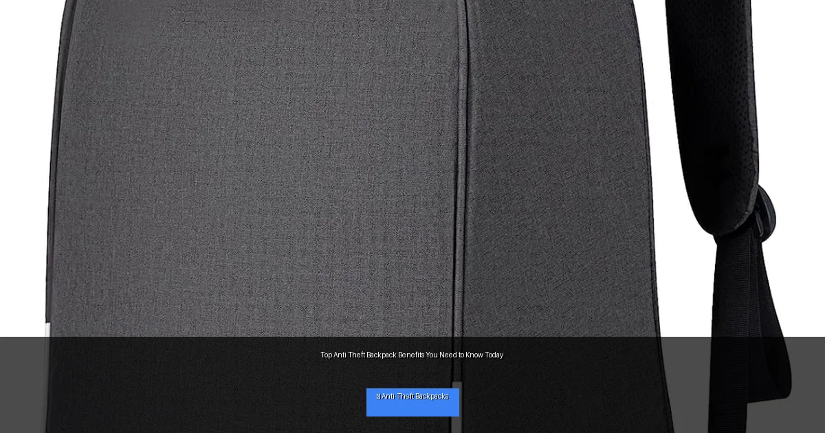 Top Anti Theft Backpack Benefits You Need to Know Today