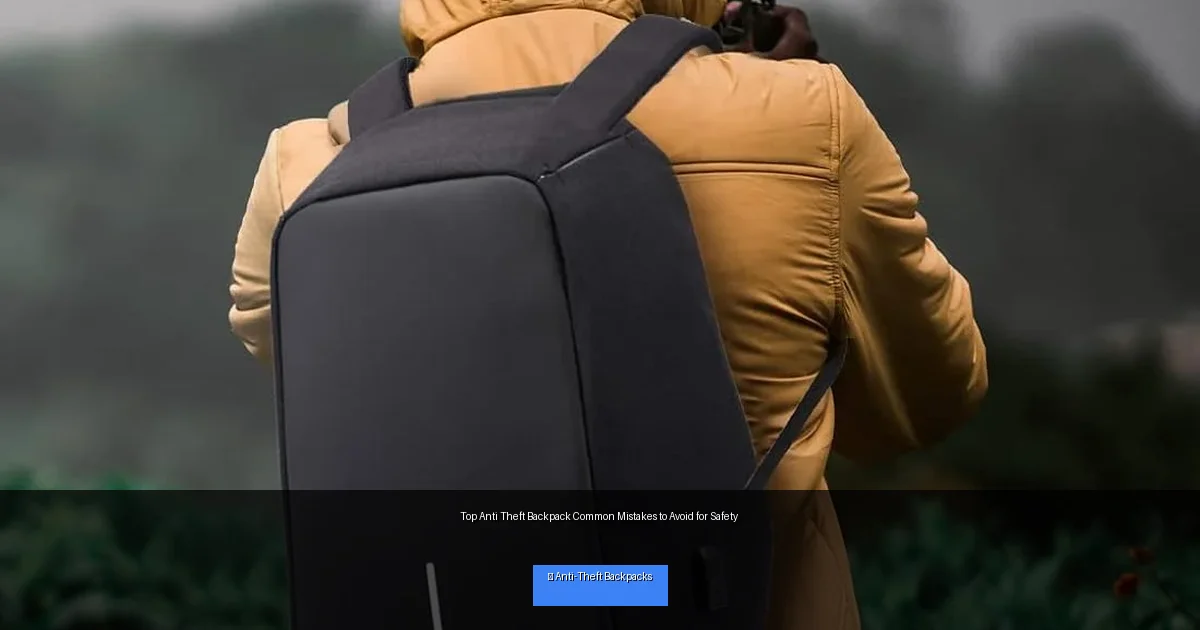 Top Anti Theft Backpack Common Mistakes to Avoid for Safety