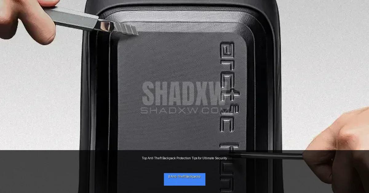 Top Anti Theft Backpack Protection Tips for Ultimate Security