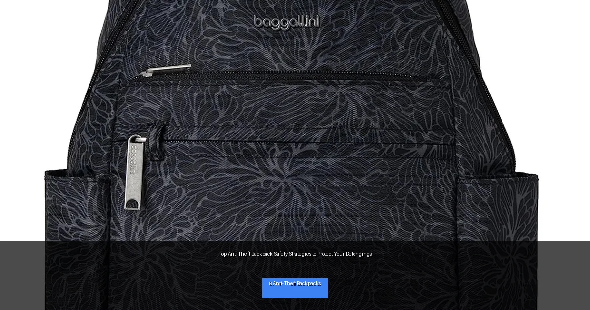 Top Anti Theft Backpack Safety Strategies to Protect Your Belongings