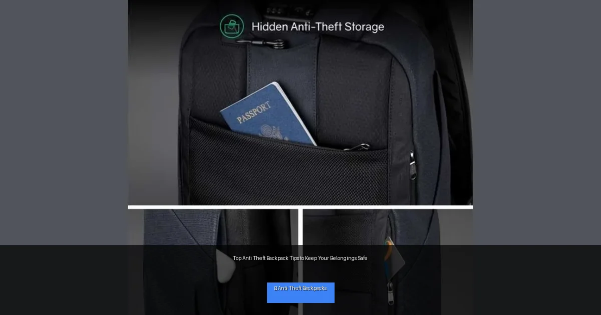 Top Anti Theft Backpack Tips to Keep Your Belongings Safe