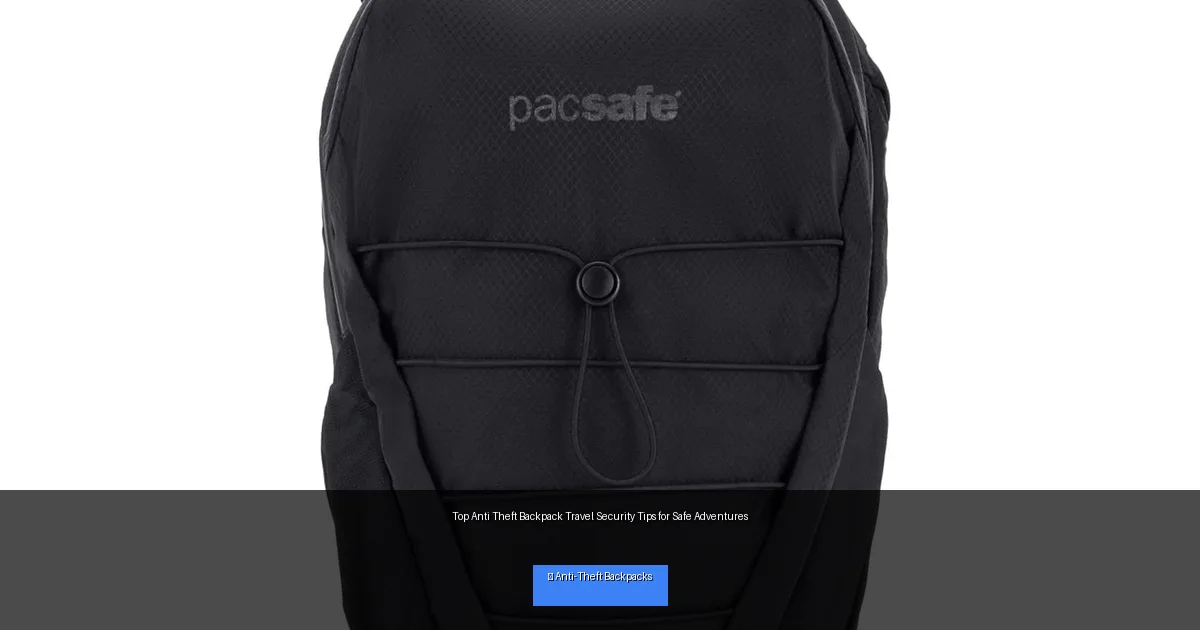 Top Anti Theft Backpack Travel Security Tips for Safe Adventures